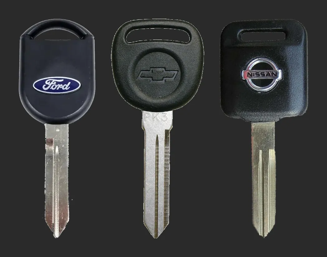 Ford, Chevrolet and Nissan transponder chip keys
